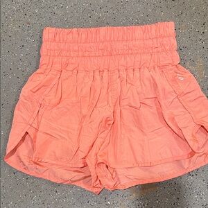 Free People Coral Athletic High-Waist Shorts